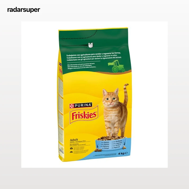 Alimento seco para gato adutlto Friskies 4kg Salmón y verduras