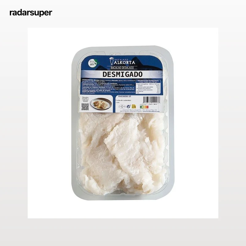 ALKORTA Bacalao desalado y desmigado ALKORTA 200 g.