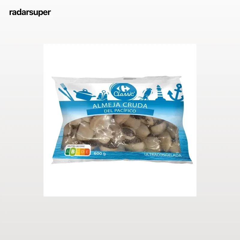 Almejas del pacifico cruda congelado Carrefour 600 g