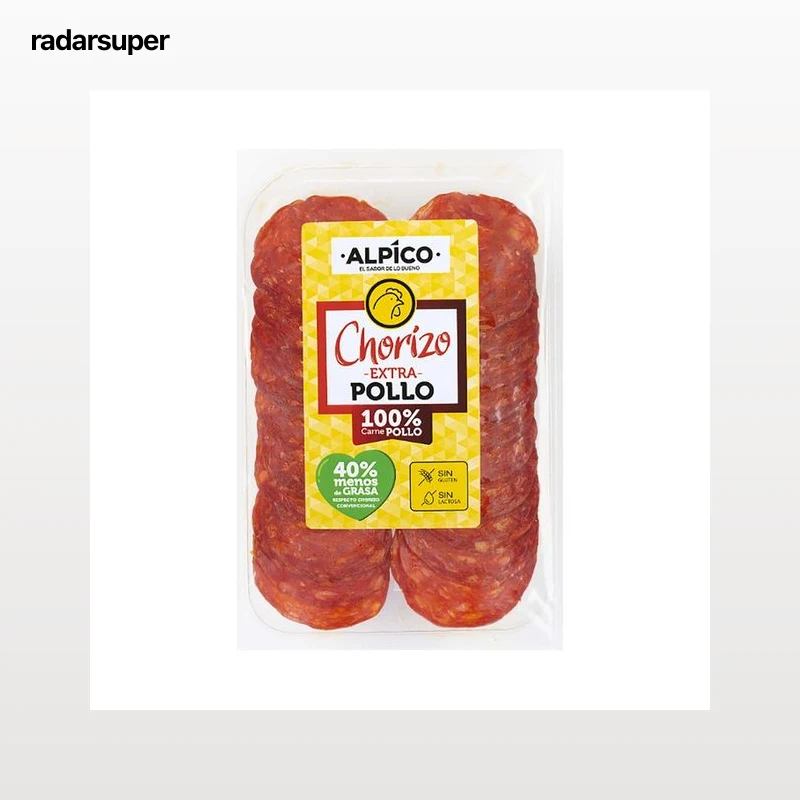 ALPICO Chorizo de pollo extra cortado en lonchas 75 g.