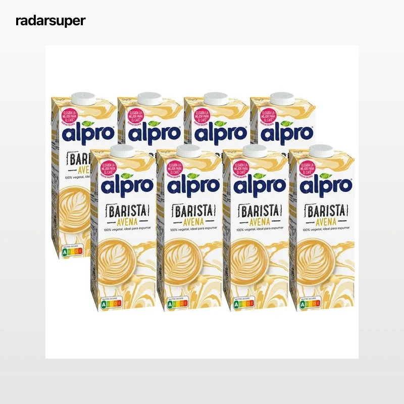 ALPRO Barista Bebida de avena 100% vegetal, especial para café 8 x 1 l.