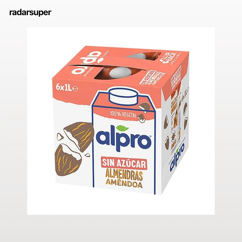 ALPRO Bebida almendra 0% azúcar  caja 6x1 l