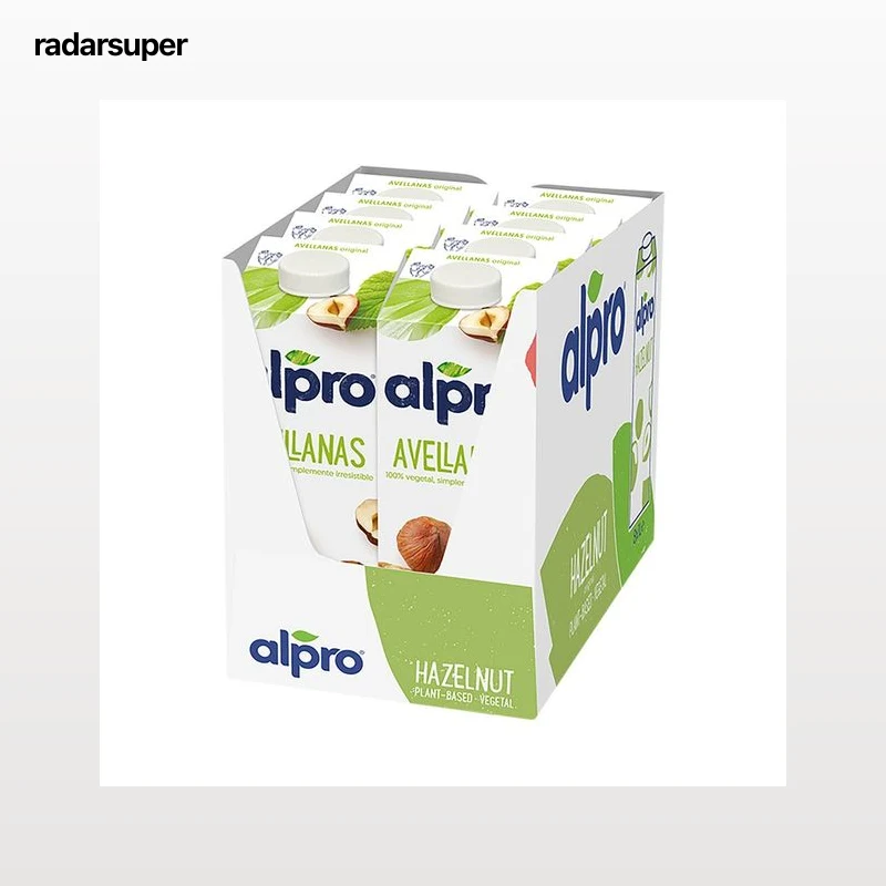 ALPRO Bebida de avellanas, 100% vegetal y baja en grasas saturadas  8 x 1 l.