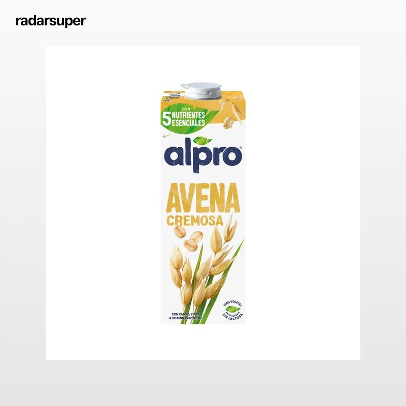ALPRO Bebida de avena cremosa, 100% vegetal, sin azúcares añadidos 1 l.