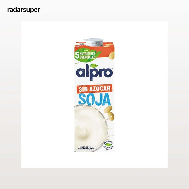 ALPRO Bebida de soja 100% vegetal, sin azúcar y rica en proteína vegetal 1 l.