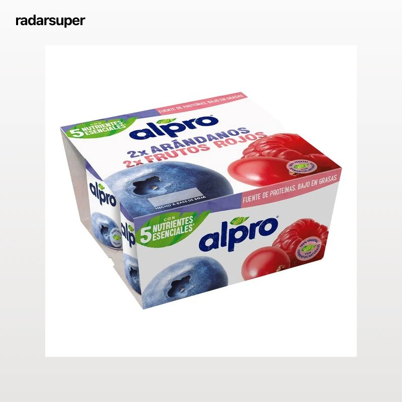 ALPRO Especialidad de soja fermentada con frutos rojos (2) o arándanos (2) 4 x 125 g.