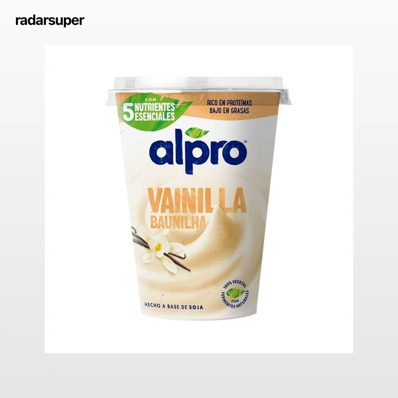ALPRO Especialidad de soja, con fermentos naturales y sabor a vainilla  400 g.
