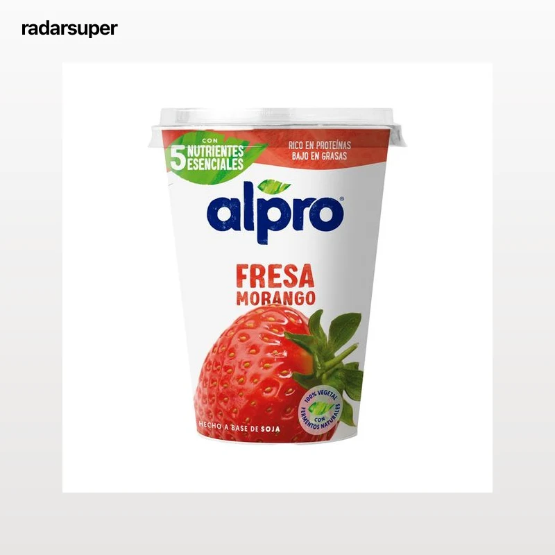 ALPRO Especialidad de soja vegetal con fermentos naturales y fresas 400 g.