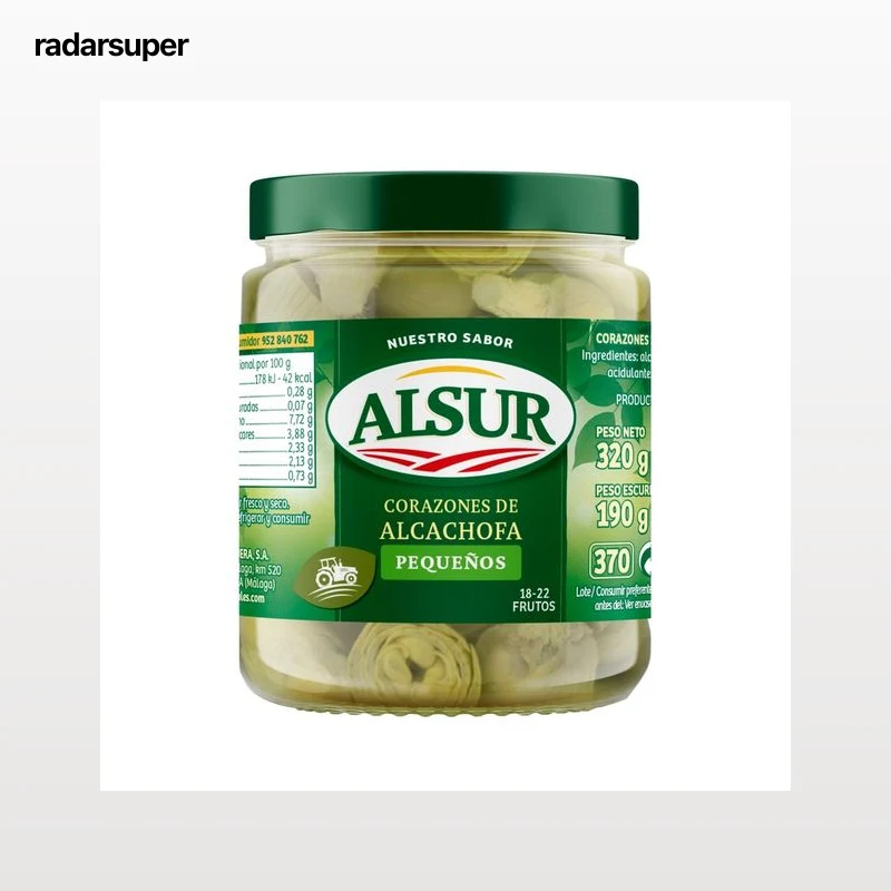 ALSUR Alcachofa frasco 18-22 190 g.