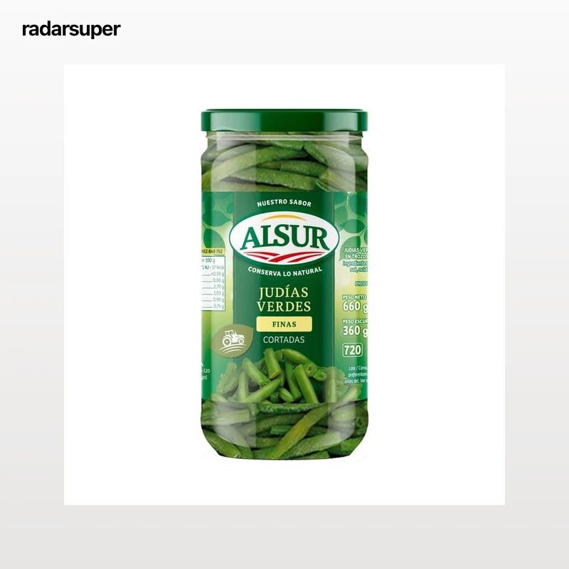 ALSUR Judias verdes finas cortadas en trozos pequeños 360 g.