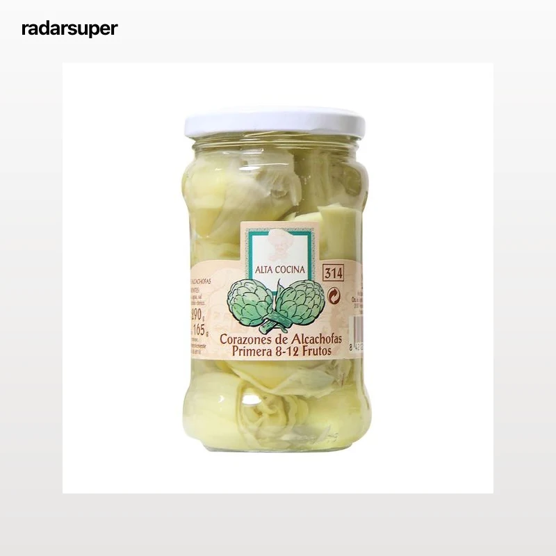 ALTA COCINA Corazones de alcachofas frasco de 210 g.