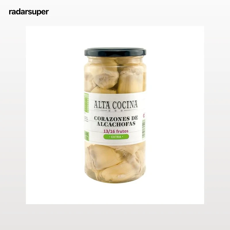 ALTA COCINA Corazones de alcachofas al natural 13/16 frutos 400 g.