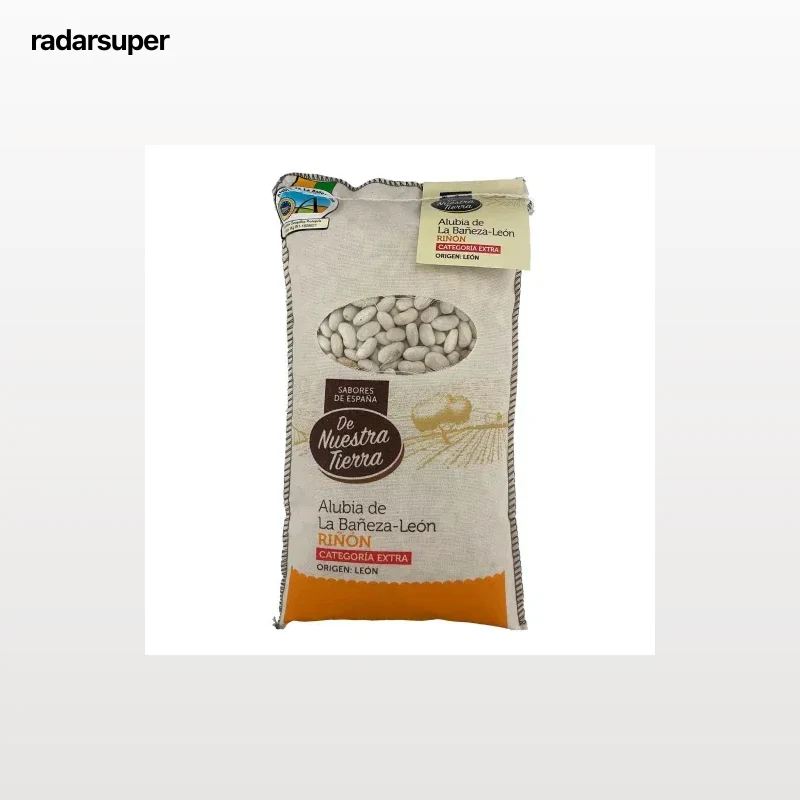 Alubia blanca riñón categoría extra De Nuestra Tierra 1 kg.