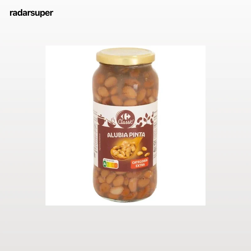 Alubia pinta cocida Classic Carrefour 400 g.