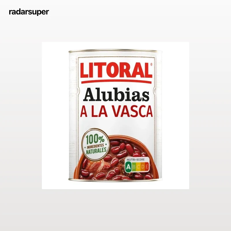 Alubias a la vasca Litoral sin gluten 430 g.