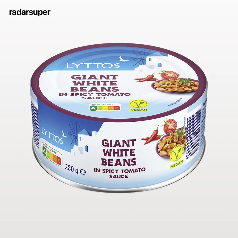 Alubias blancas gigantes en salsa picante