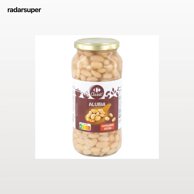 Alubias cocidas categoría extra Classic Carrefour 400 g.
