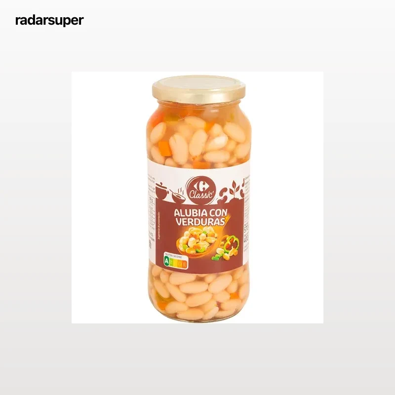 Alubias cocidas con verduras Classic Carrefour 400 g.