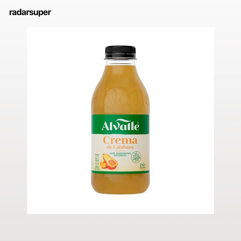 ALVALLE Crema de calabaza con AOVE e ingredientes 100% naturales 600 ml.