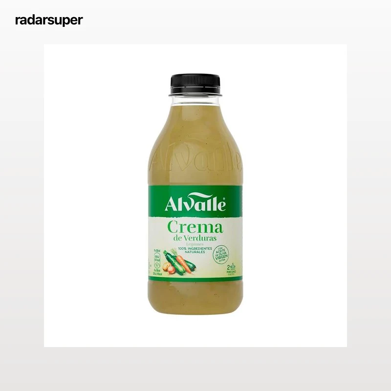 ALVALLE Crema de verduras con AOVE e ingredientes 100% naturales 600 ml.