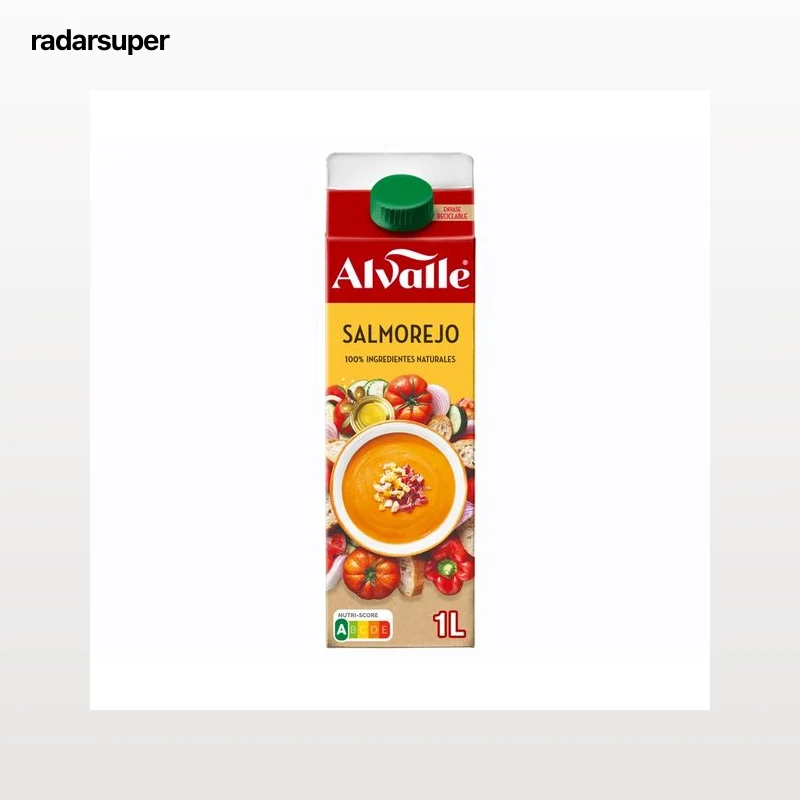 ALVALLE Salmorejo elaborado con ingredientes 100% naturales y aceite de oliva virgen extra ALVALLE 1 l.