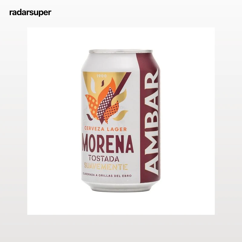 AMBAR Cerveza morena lata de 33 cl.