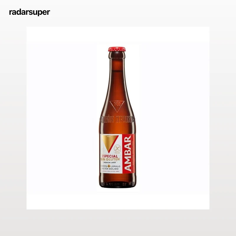 AMBAR Cerveza sin gluten botella de 33 cl.