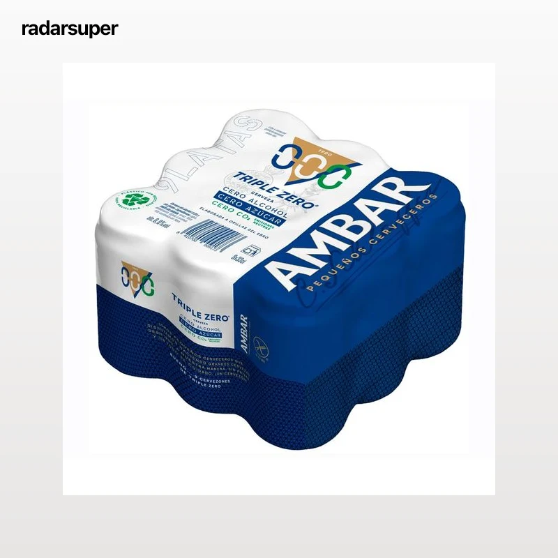 AMBAR Cerveza triple zero 9 unds. 33 cl.