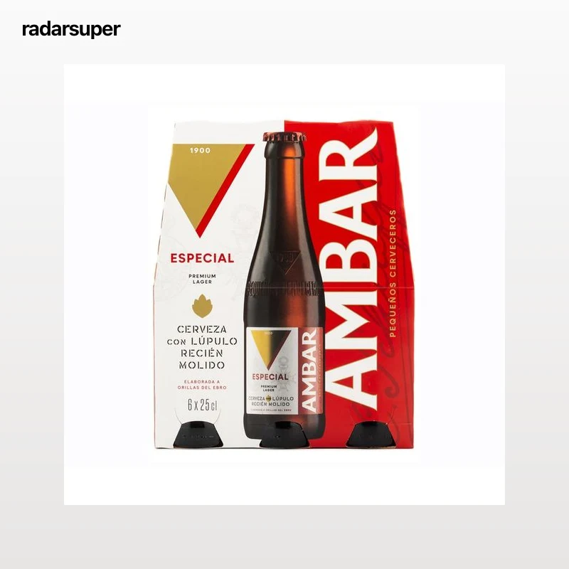 AMBAR ESPECIAL  Cervezas pack de 6 uds. x 25 cl.