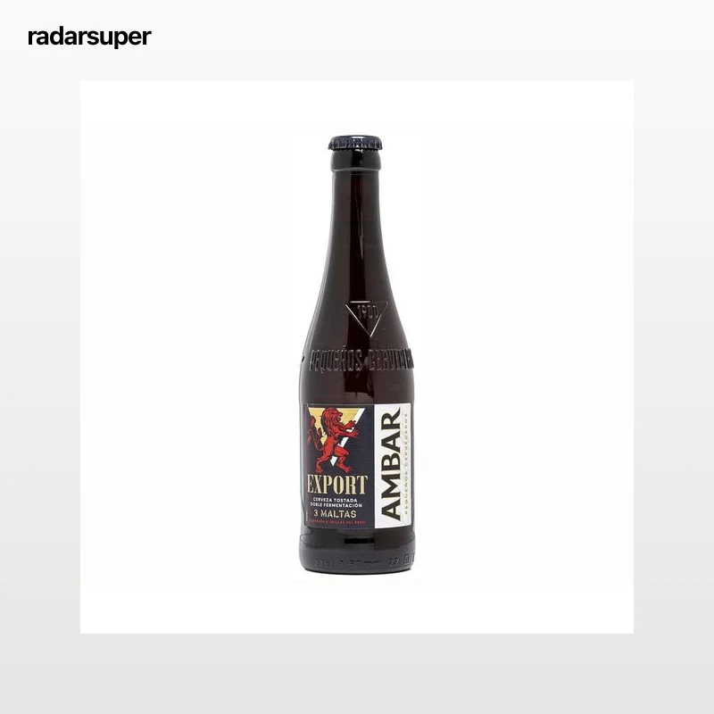 AMBAR EXPORT  Cerveza tostada botella de 33 cl.