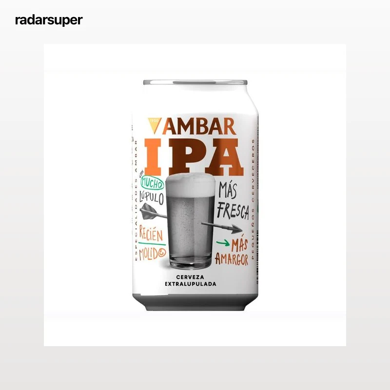 AMBAR Ipa Cerveza en formato lata 33 cl.