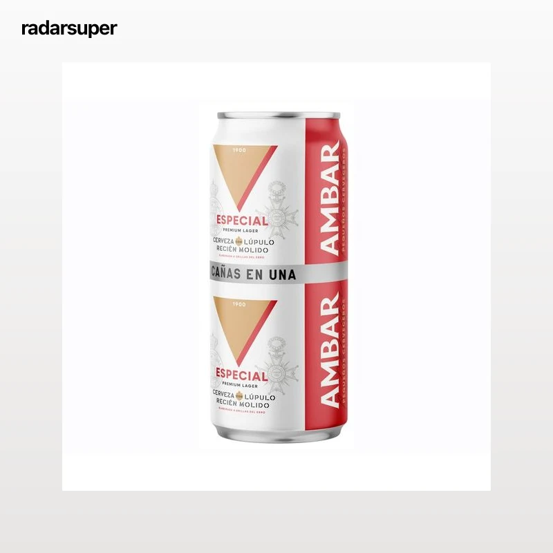 AMBAR PREMIUM  Cerveza lata de 50 cl.