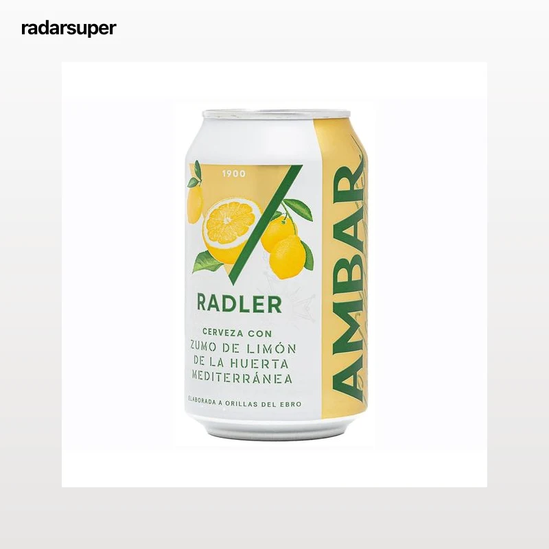 AMBAR Radler Cerveza y limón lata de 33 cl.