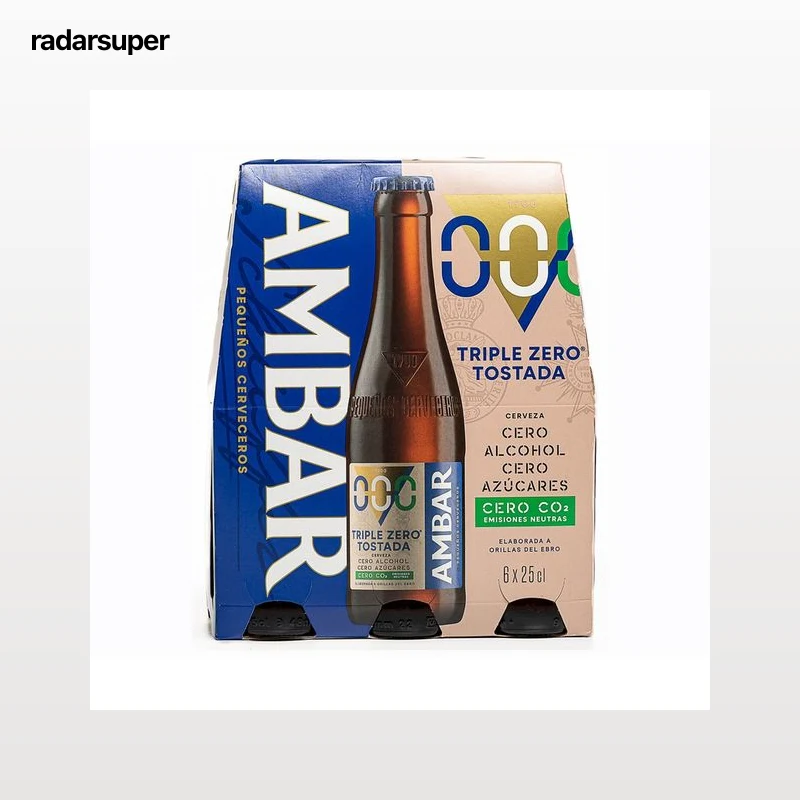 AMBAR TOSTADA  Cervezas sin alcohol 0,0 % pack 6 uds. x 25 cl.