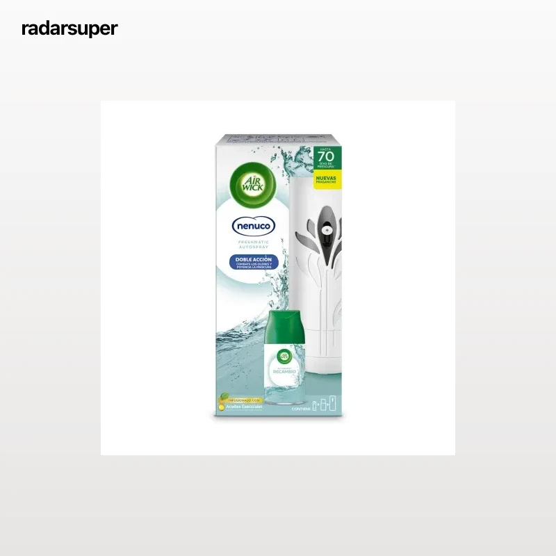 Ambientador automático freshmatic Nenuco aparato y recambio Air Wick 1 ud.
