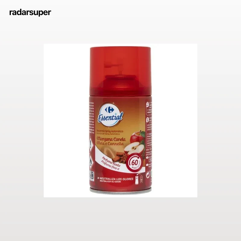 Ambientador automático manzana canela recambio Essential Carrefour 1 ud.