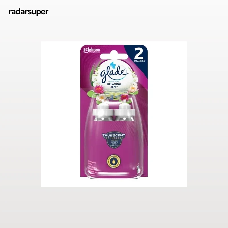 Ambientador automático Sense & Spray relax zen recambio Glade 2 ud.