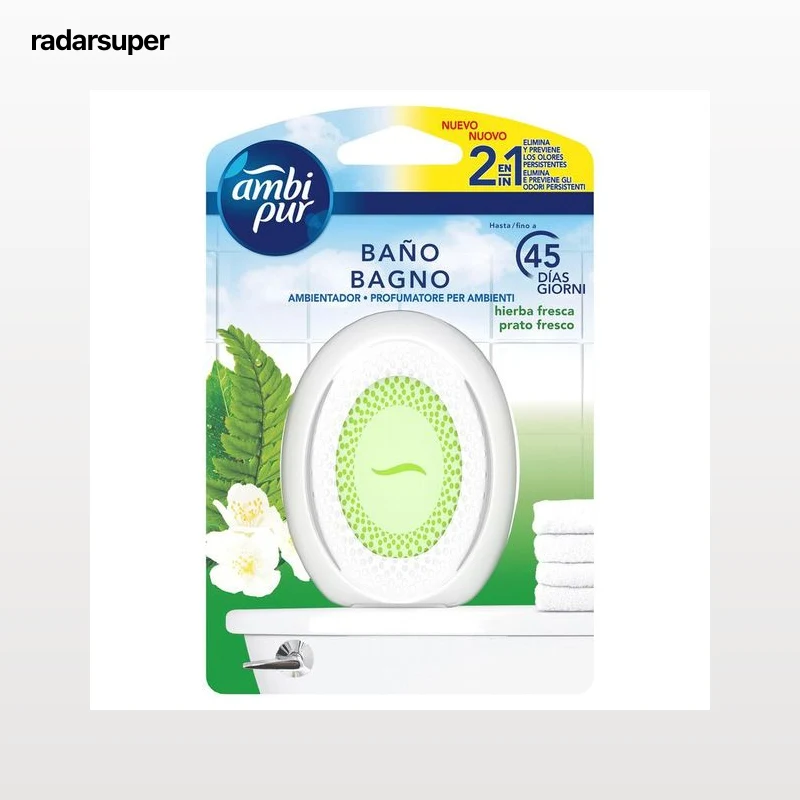 Ambientador baño Ambipur 7,5ml hierba fresca
