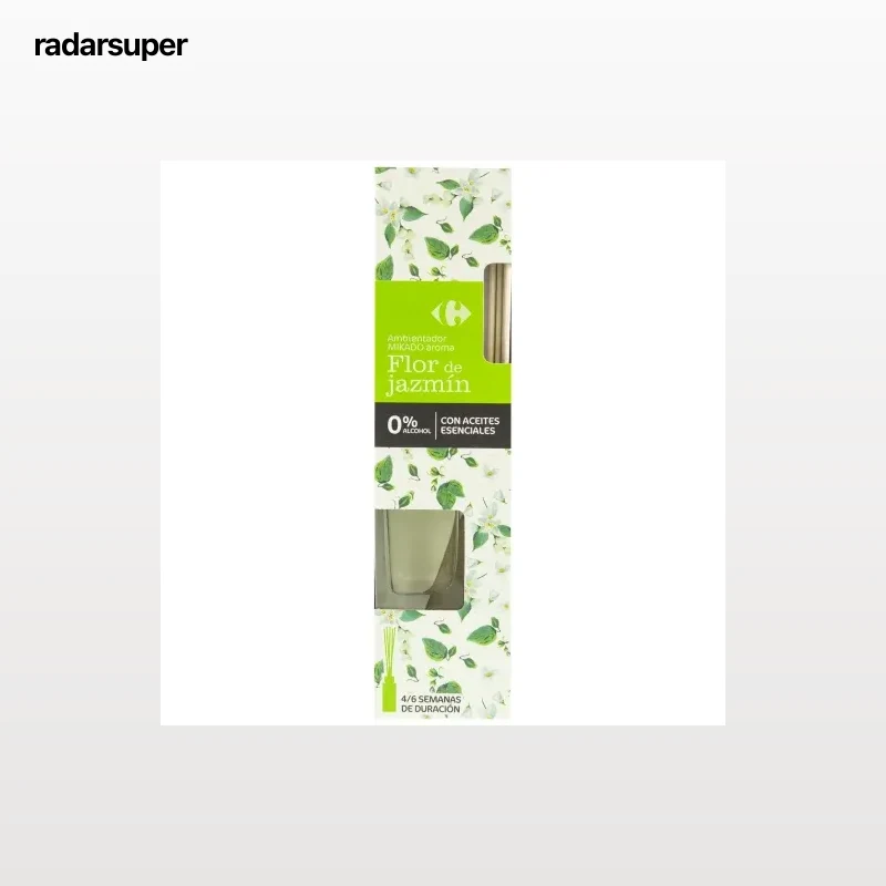 Ambientador de varillas flor de jazmín Carrefour 45 ml.