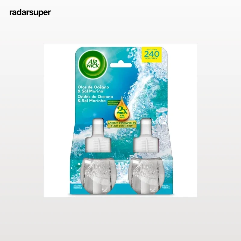 Ambientador eléctrico fragancia oasis turquesa recambio Air Wick 2 ud.