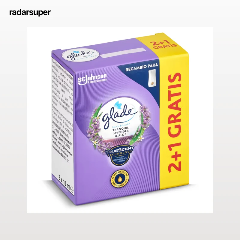 Ambientador lavanda recambio Glade 3 unidades
