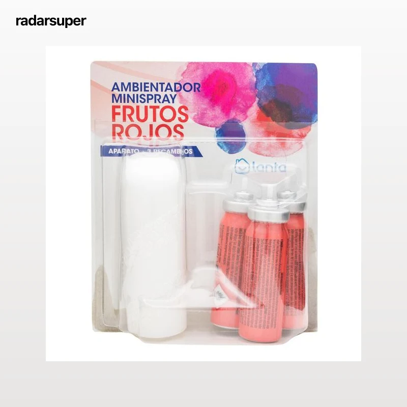 Ambientador minispray Lanta aparato + 3 recambios frutos rojos