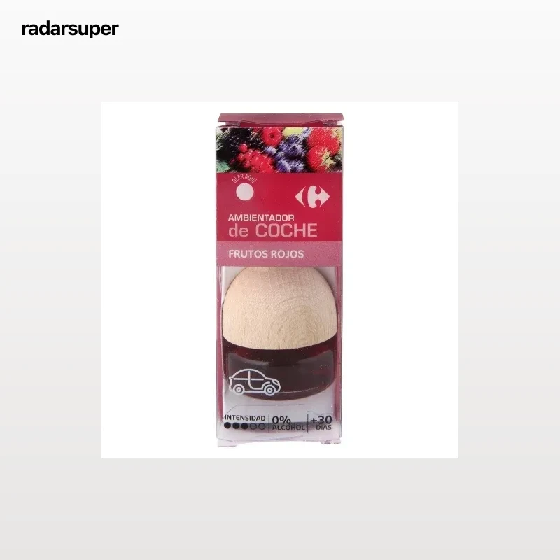 Ambientador para coche olor frutos rojos Carrefour 1 ud.