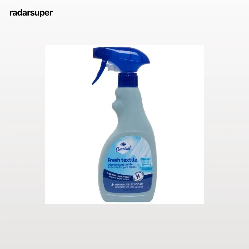 Ambientador para tejidos frescor ropa limpia Essential Carrefour 500 ml.
