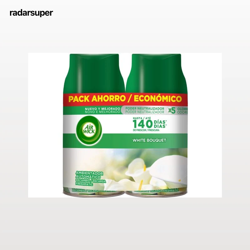 AMBIENTADOR RECARGA AIR WICK FM WHITE BOUQUET 2X250ML