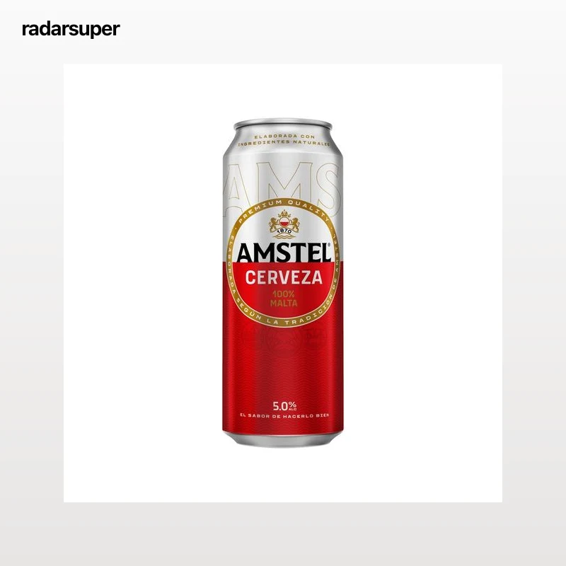 AMSTEL 100 % MALTA Cerveza lata de 50 cl.