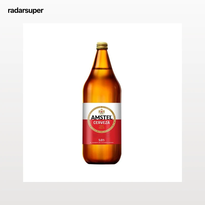 AMSTEL 100% malta Cerveza Pilsener botella de 1 l.