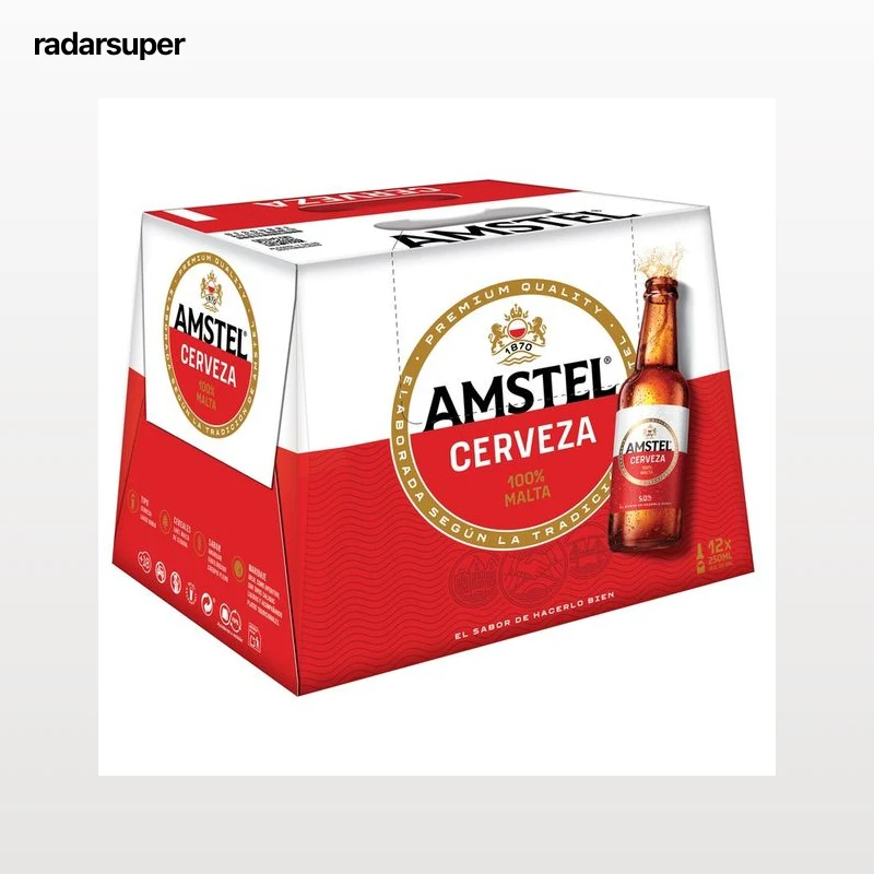 AMSTEL 100 % MALTA Cervezas 12 x 25 cl.