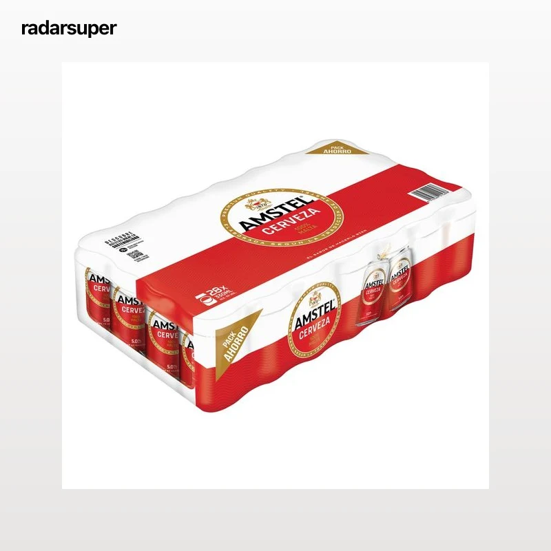 AMSTEL 100 % MALTA Cervezas rubias pack. 28 uds. x 33 cl