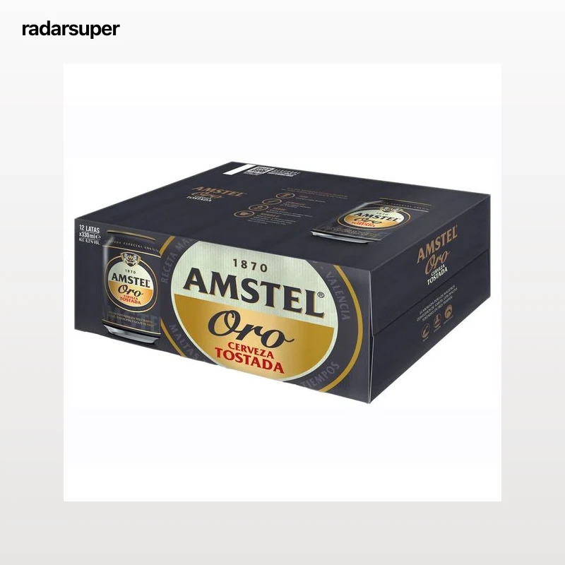 AMSTEL Cerveza oro pack 12 latas x 33 cl.